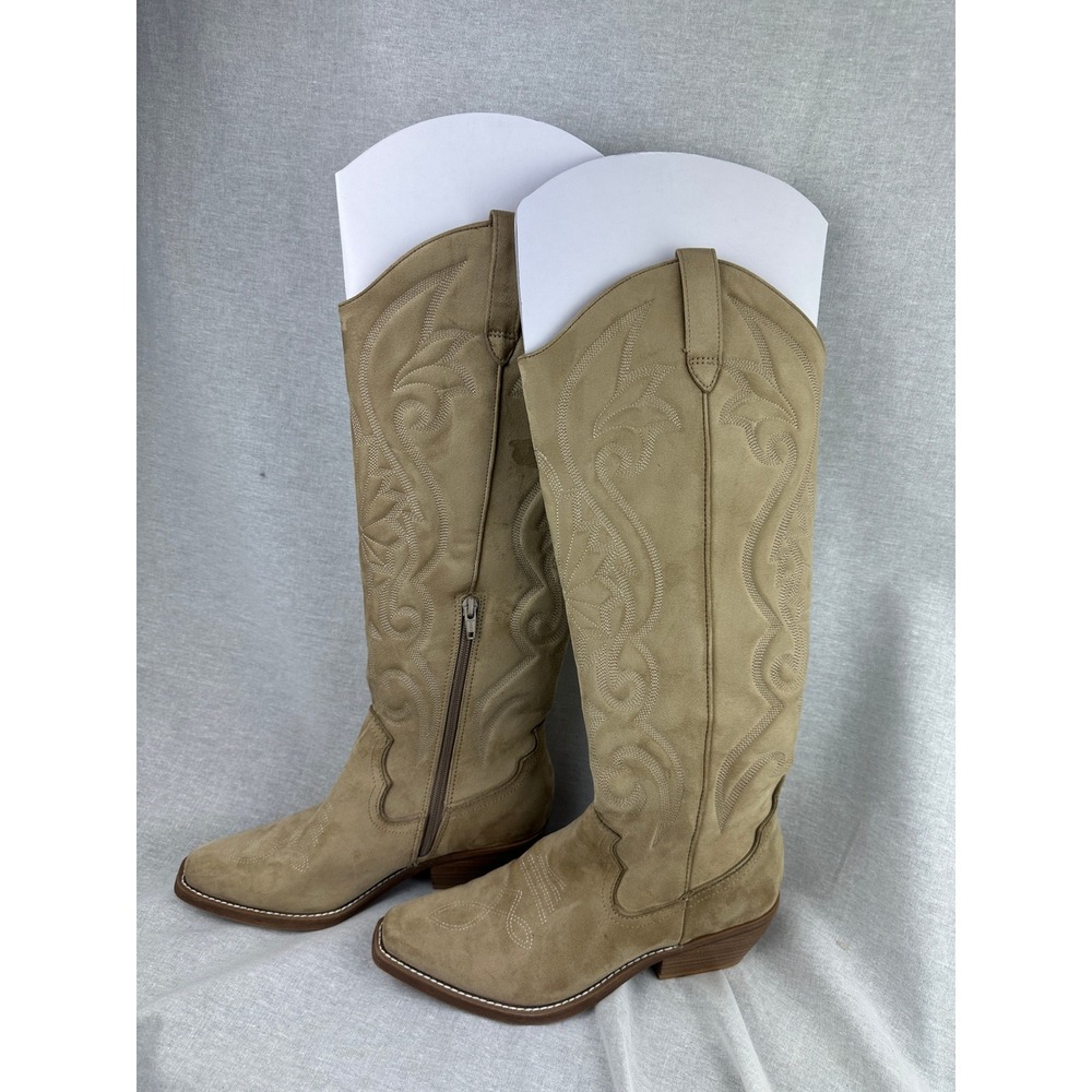 wild fable Taupe Suede Western Knee Boots